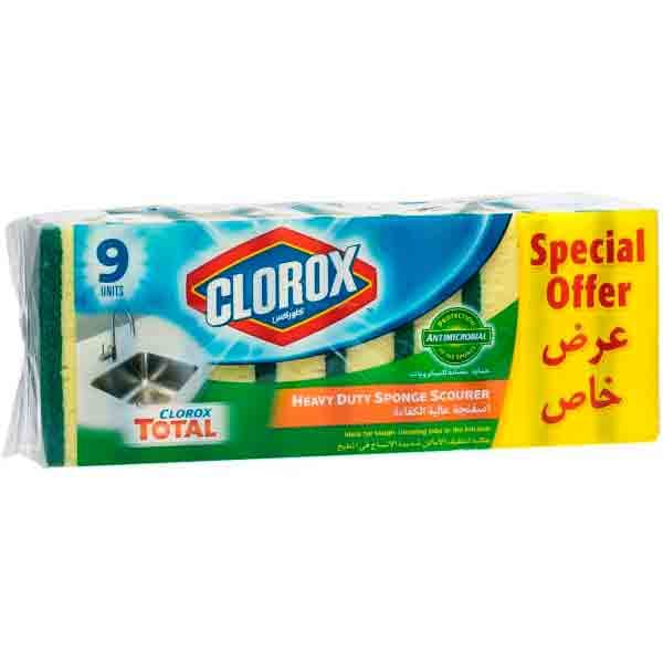 Clorox Heavy Duty Spnge Scourer 9 Pc