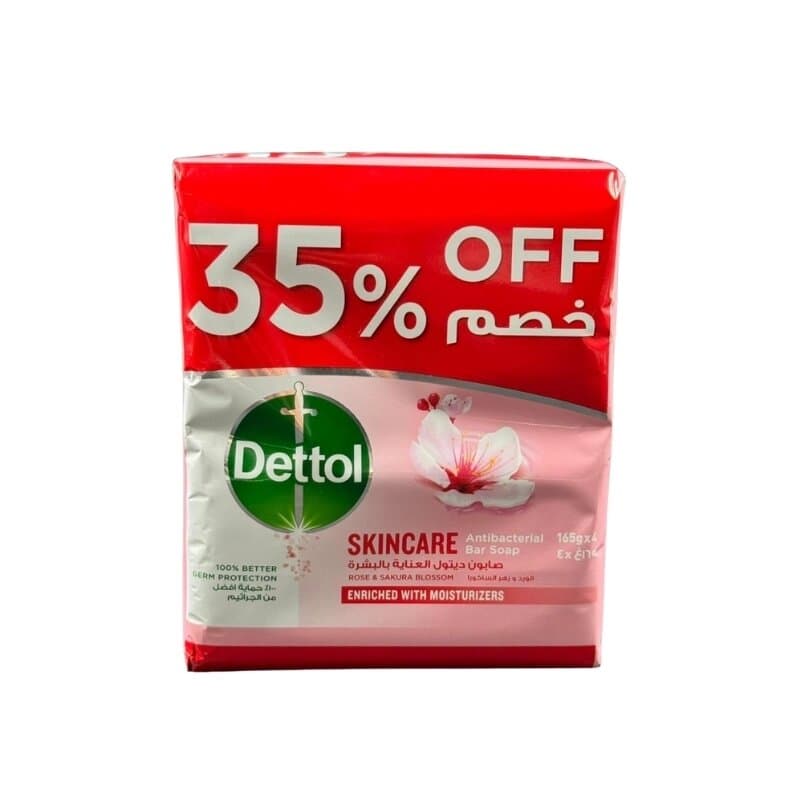 Dettol Skin Care Pink Soap 4 x 165 g