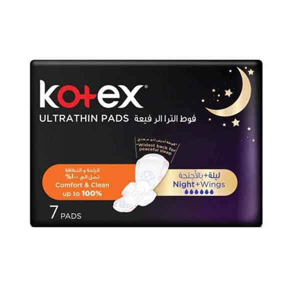 Kotex Ultra Night Time W/wings 7