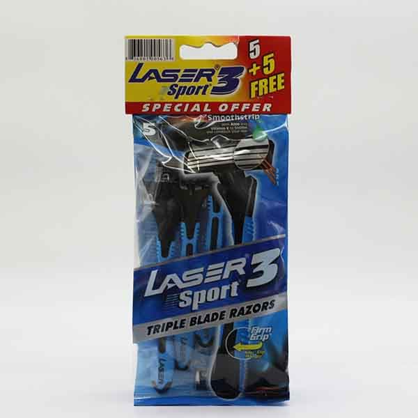 Laser Sport 3 Triple Blade Shaving Razor 5 + 5