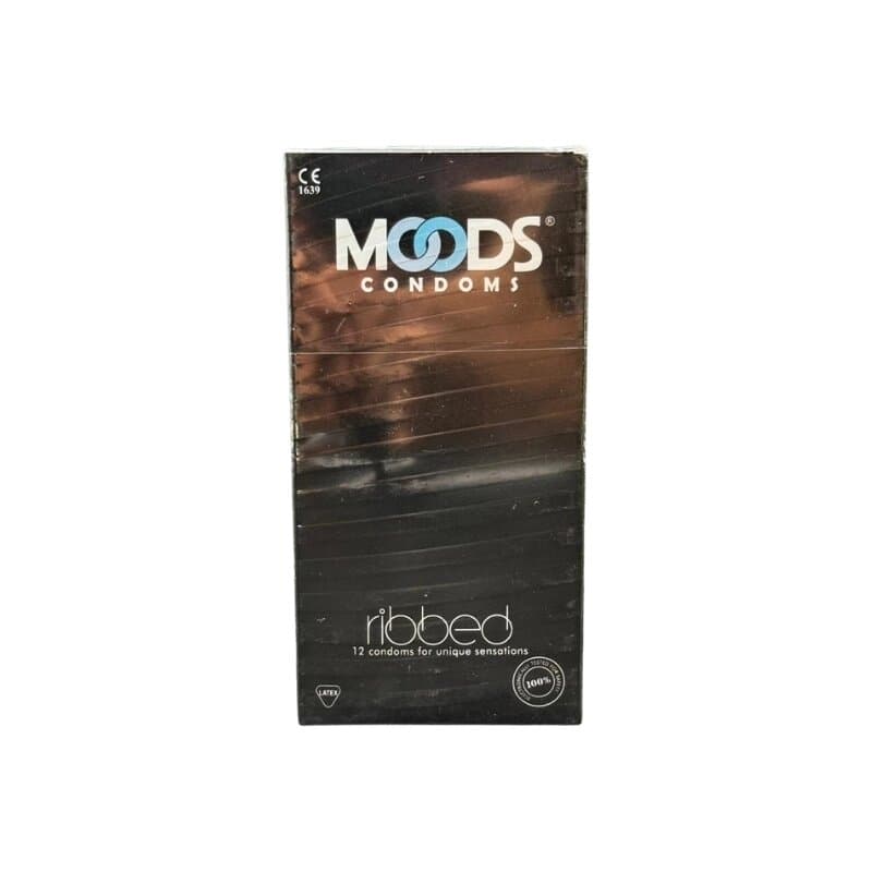 Moods Ribbed Condoms 12 Pc