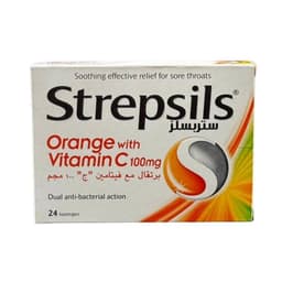Strepsils Orange With Vitamin C 24 Pc - image 1