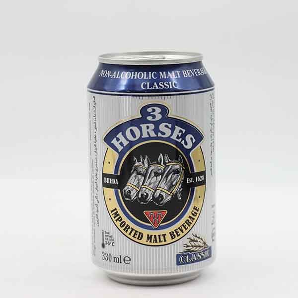 Three Horse Malt Beverage Classic Can 330 mL