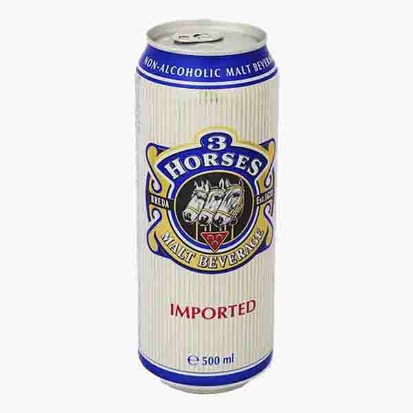 Three Horse Malt Beverage Can 500 mL