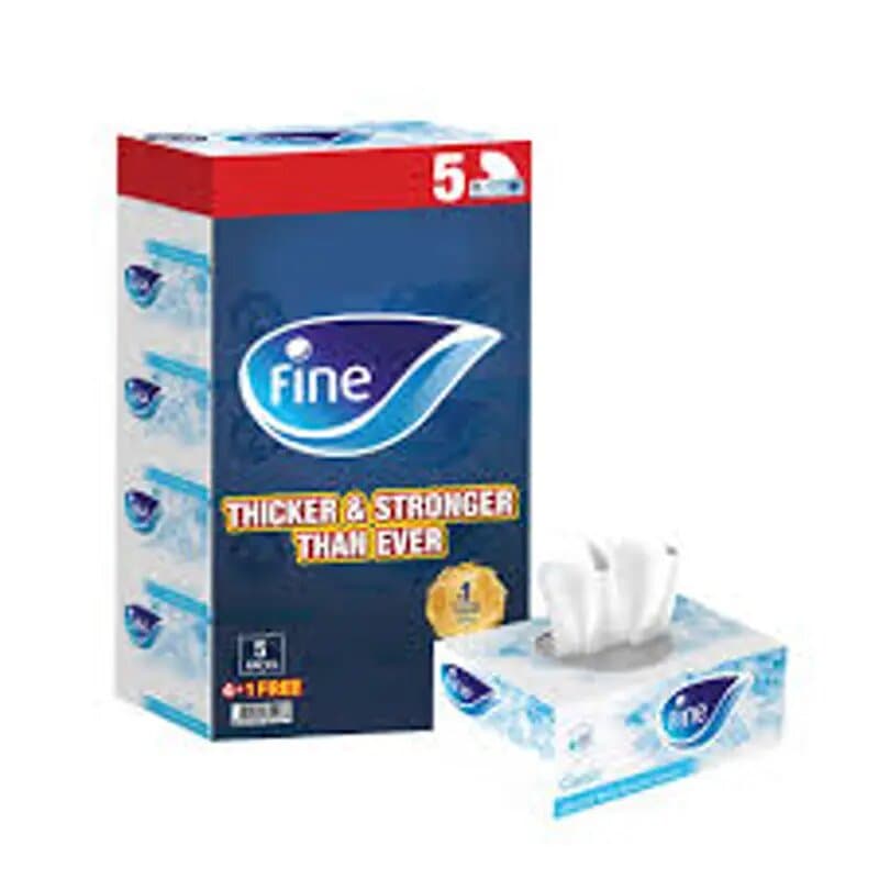 Fine Facial Tissue Classic 200 x 2ply 4 Pc + 1 Free