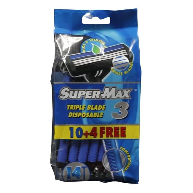 Supermax Smx 3 Triple Disposable Comfort Grip 10 + 4