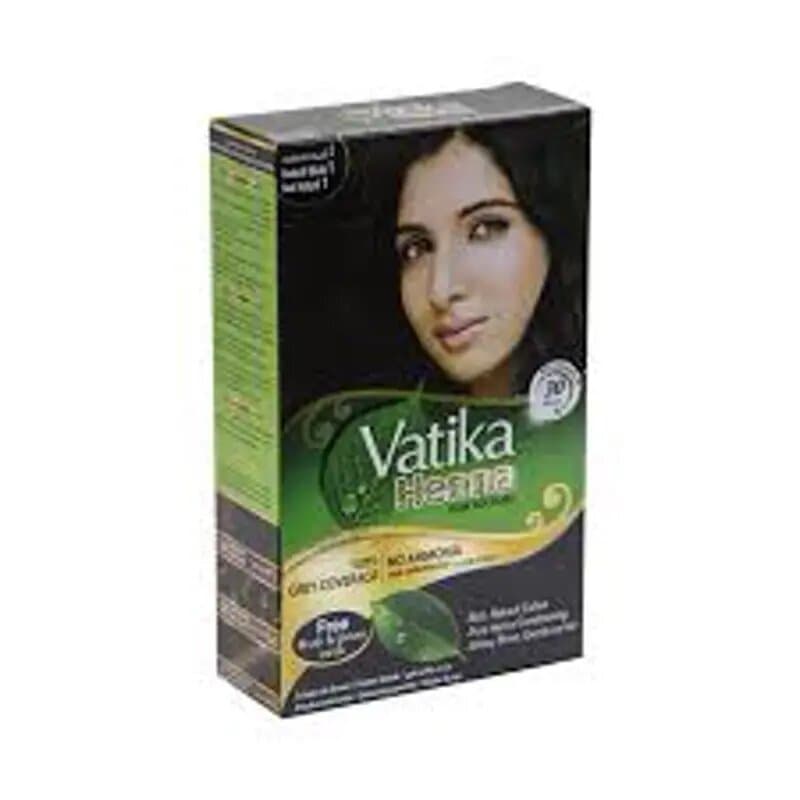 Vatika Henna Hair Colour Natural Black 6 x 10 g