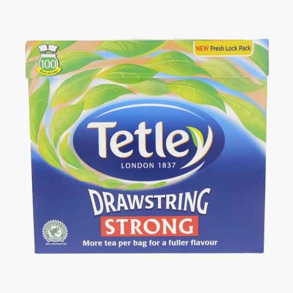 Tetley Drawstring Light Black Tea Bag 100 Pc