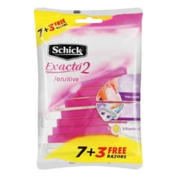 Schick Exacta Ii Pink Women Razor 7 + 3 Free - image 1