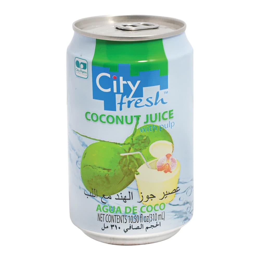 City Fresh Coconut Juice W/Pulp 6 x 310 mL