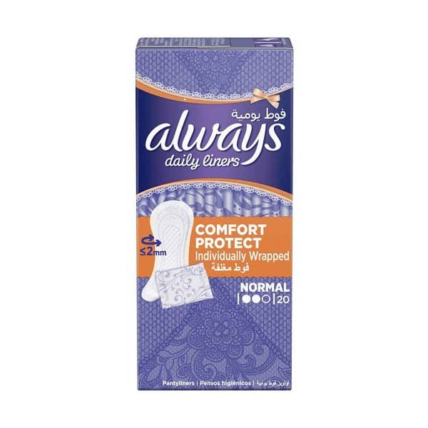 Always Daily Liners Comfort Protect 20 Pc