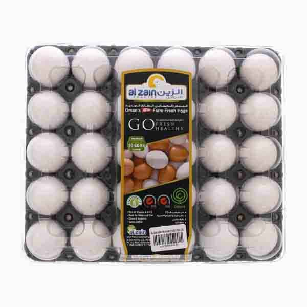 AL Zain Farm Fresh White Large Eggs 30 Pc