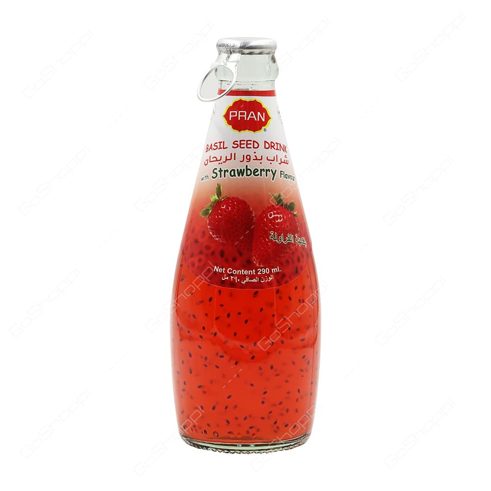 Pran Strawberry Basil Seed Drink 290 mL