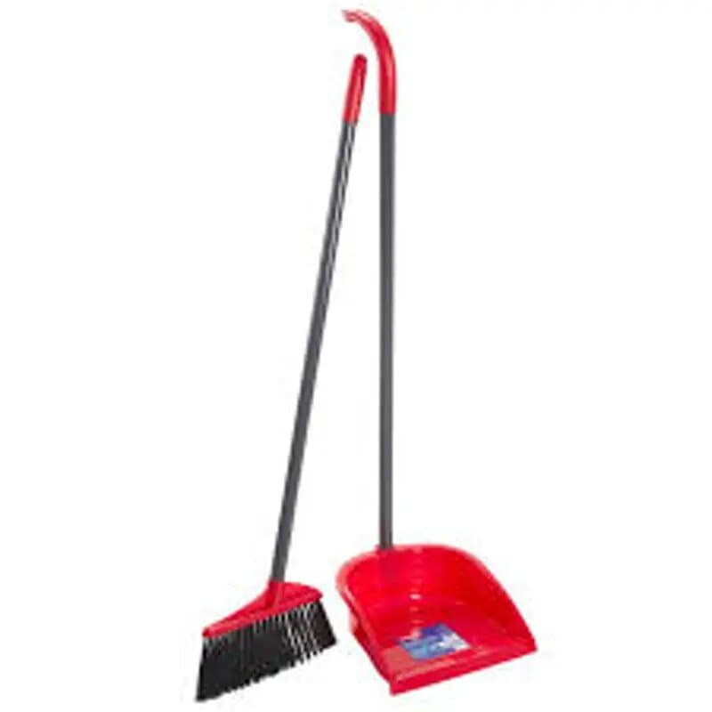 Vileda Long Handled Dustpan And Brush