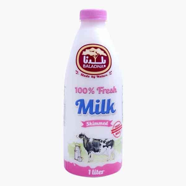 Baladna Fresh Skimmed Milk 1 L
