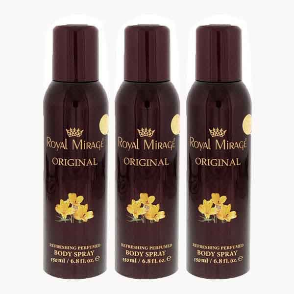 Royal Mirage Body Spray 3 x 200 mL
