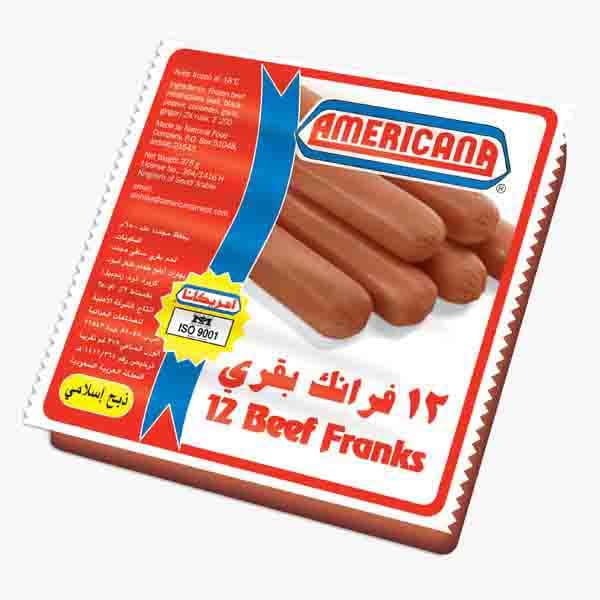Americana Beef Franks 375 g