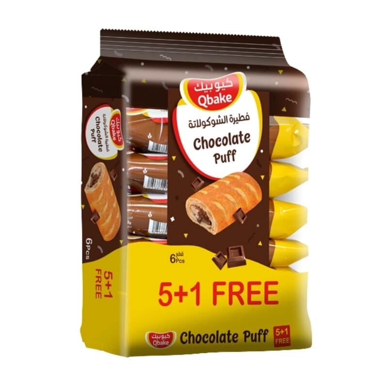Qbake Chocolate Puff 6 Pc 420 g