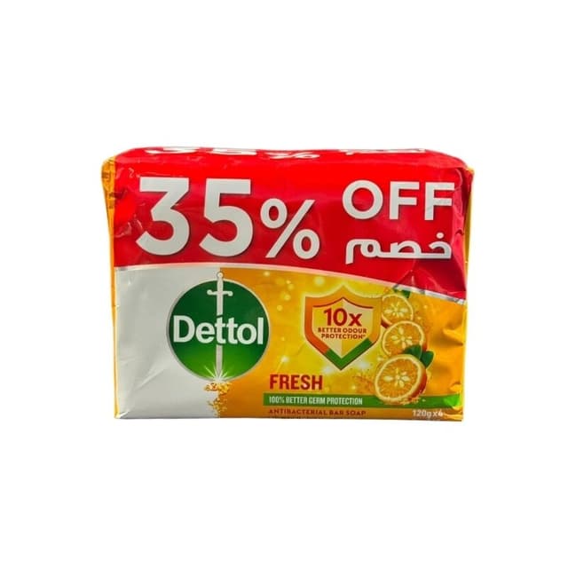 Dettol Fresh Soap 4 x 120 g 35%