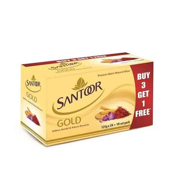 Santoor Gold Soap Value Pack 125 g 4