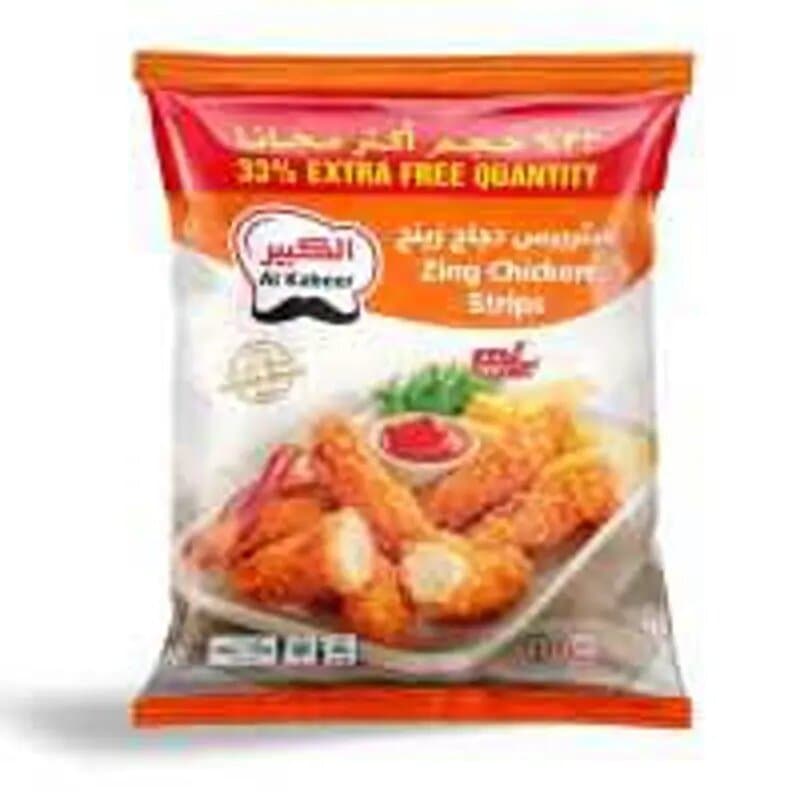 Al Kabeer Zing Chicken Strips 750 g + 33% Free
