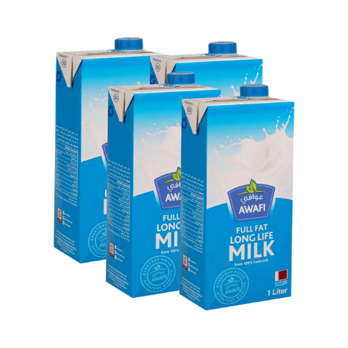 Awafi UHT Ambient Milk Full Fat 4 x 1 L