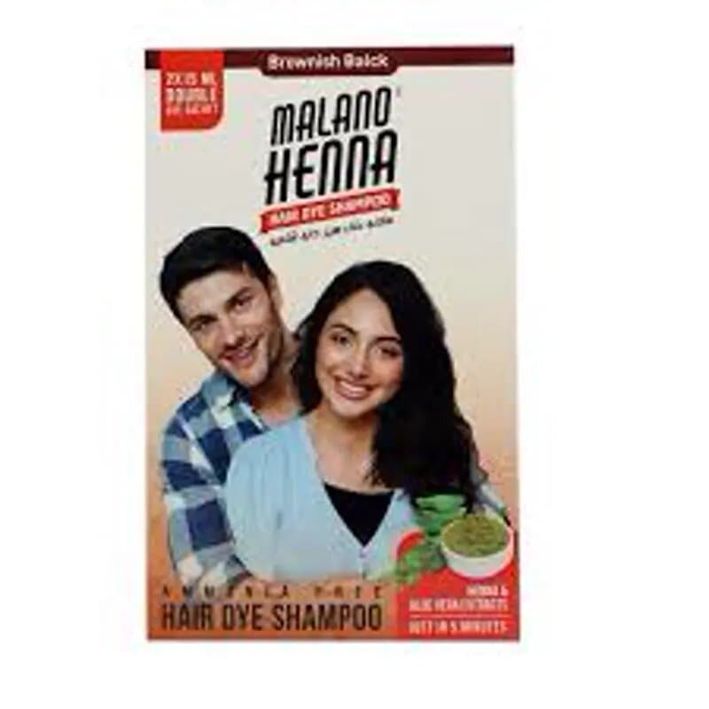 Malano Hair Dye Shampoo Brown 2 x 15 mL