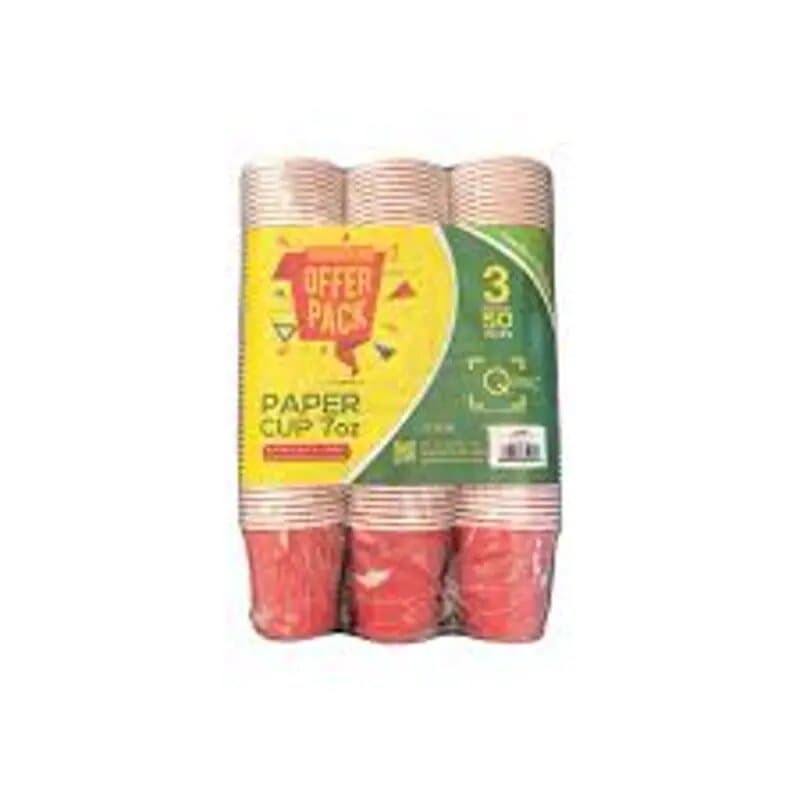 Q Pac Paper Cups 7 Oz 50 Pc x 3
