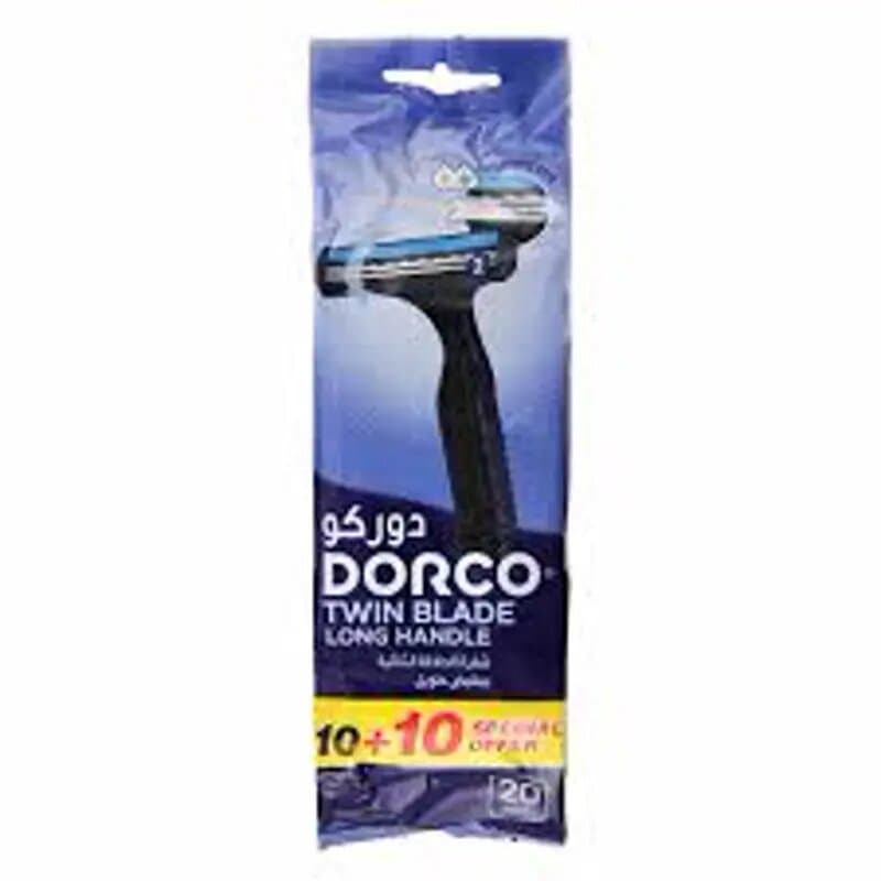 Dorco Twin Blade Razor 10 + 10 In Pouch Pack
