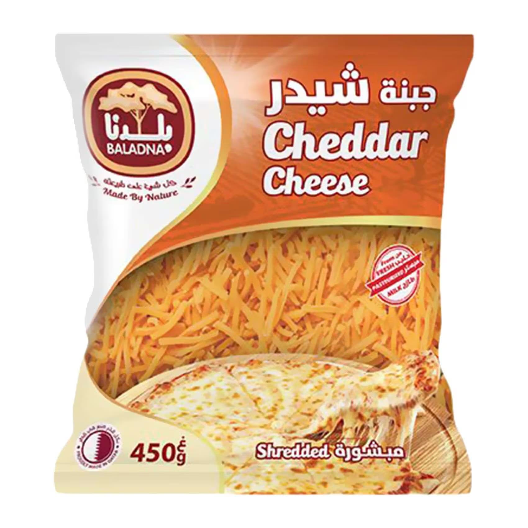 Baladna Shredded Cheddar Cheese 450 g