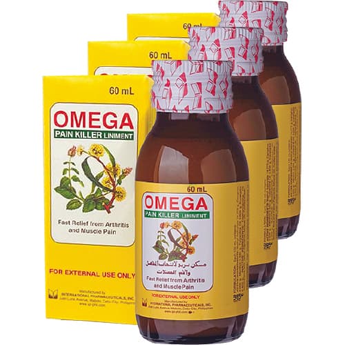 Omega Pain Killer Liniment 60 mL 2 Pc + 1free