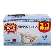 Baladna Plain Greek Style Yogurt 150 g 3 Pc + 1