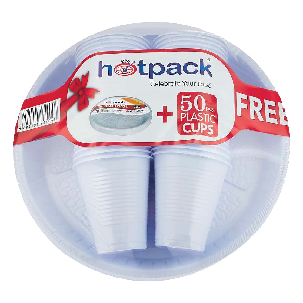 Plastic Plate 10 + Plastic Cup 7 oz 50s