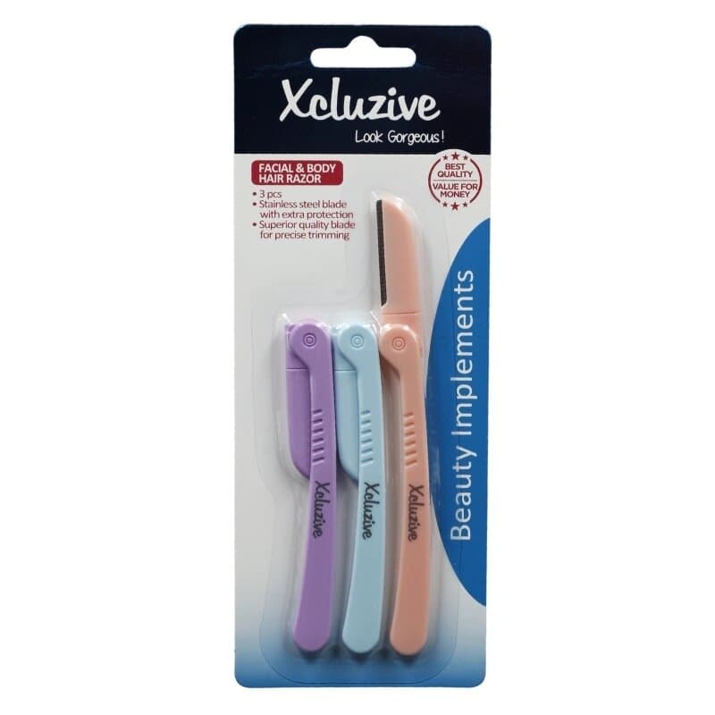 Xcluzive Face& body Hair Razor 3 Pc Set