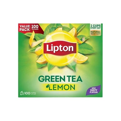 Lipton Green Tea Bags Lemon 100S