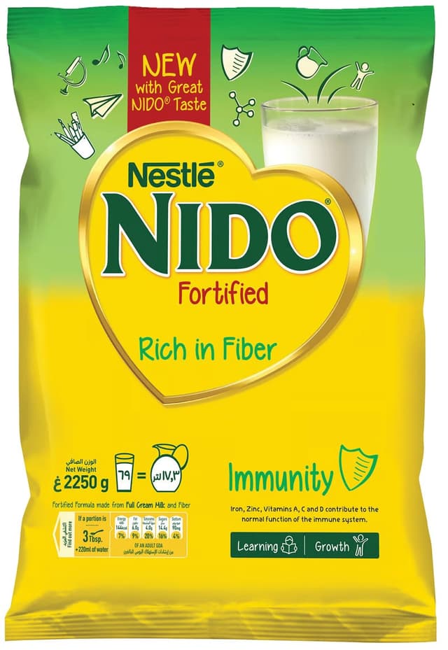 Nido Grow Fiber Milk Powder Pouch 2.25 Kg
