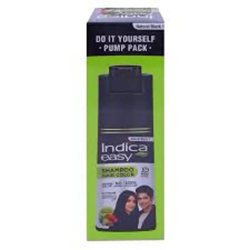 Indica Easy Hair Color Natural Black Shampoo 180 mL