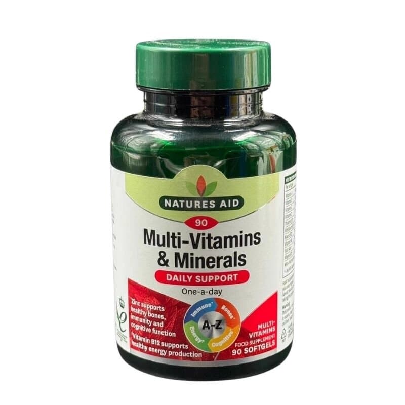 Natures Aid Multi Vitamin & Minerals With Iron 90