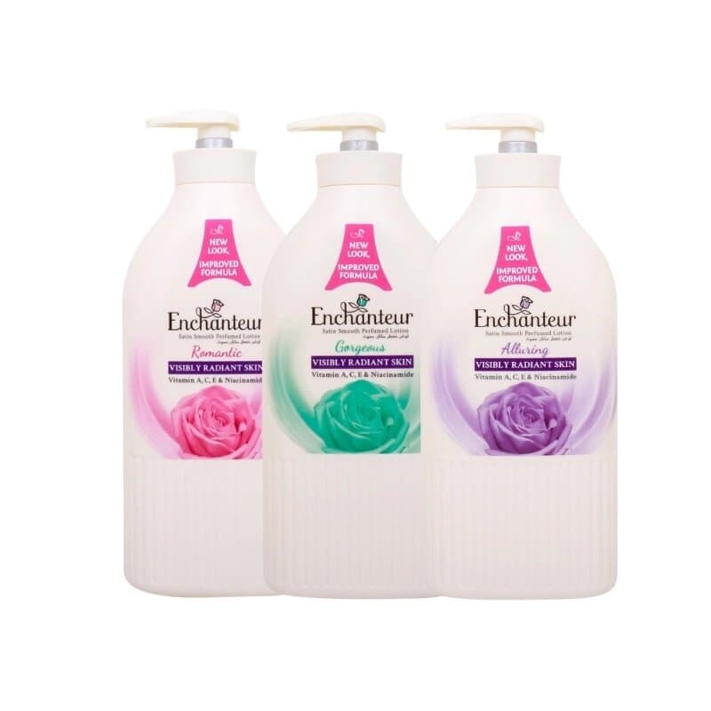 Enchanteur Whitening Body Lotion 2 x 400 mL Assorted
