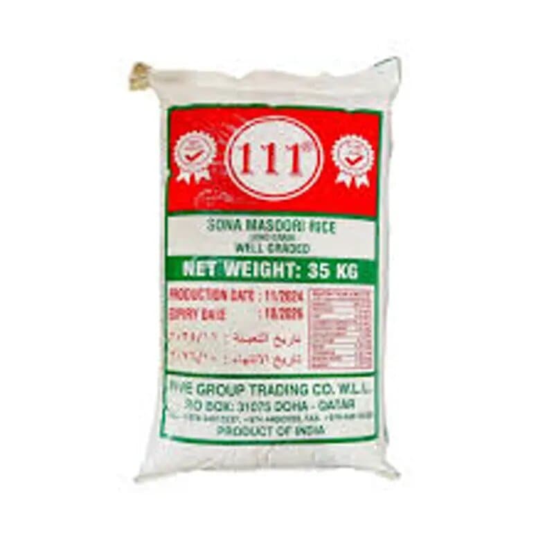 111 Sona Masoori Rice 18 Kg