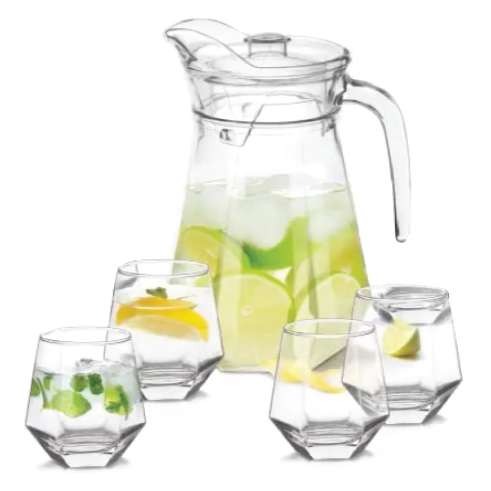 Sirocco Glass Jug And 4 Pcs Glass-yz 3619 Pc