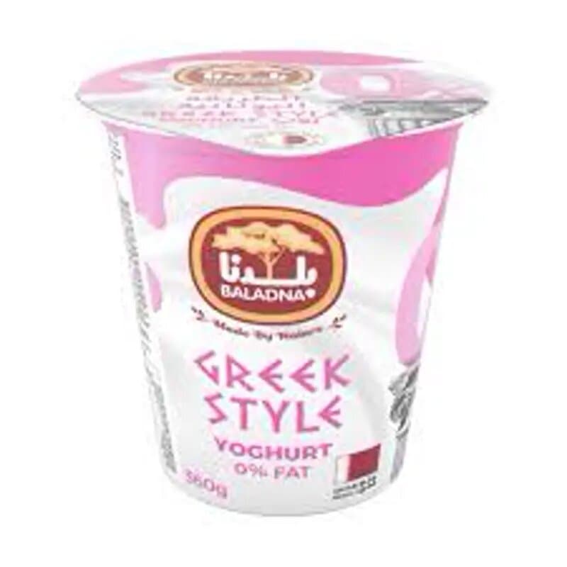 Baladna Plain Greek Yoghurt 0% 360 g