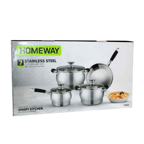 Homeway Hw3869  7Pcs Ss Freshware Cooking Set