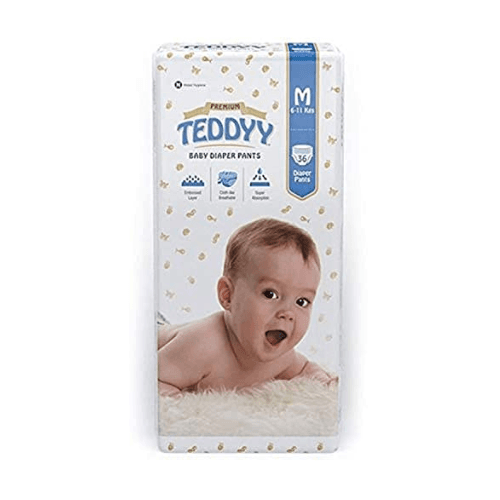 Teddy Baby Diaper Pants Premium Medium Size 36 Pc