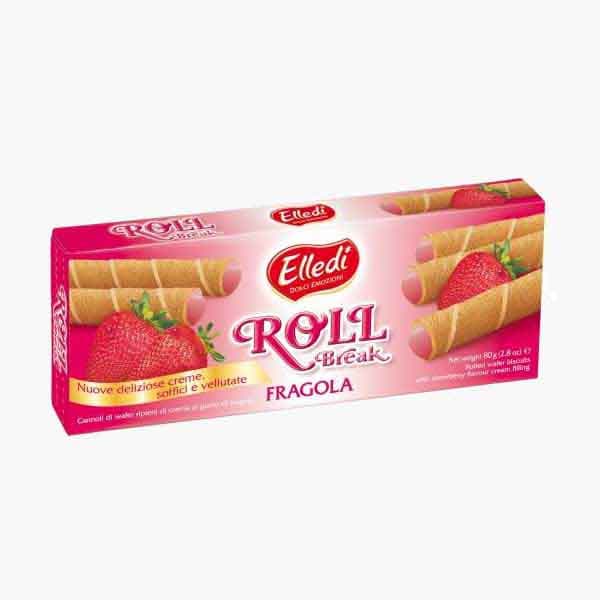 Lago Strawberry Roll Wafer 80 g