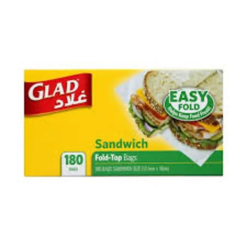 Glad Fold Top Sandwich Bag 180 Pc