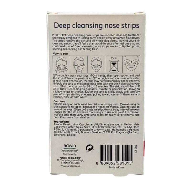 Purederm Nose Strips 6 Pc
