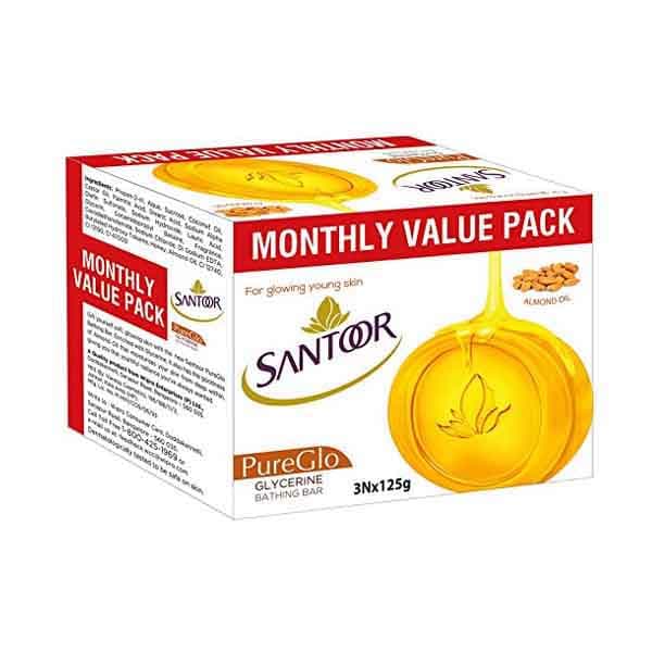 Santoor Glycerine Soap 125 g 3+1
