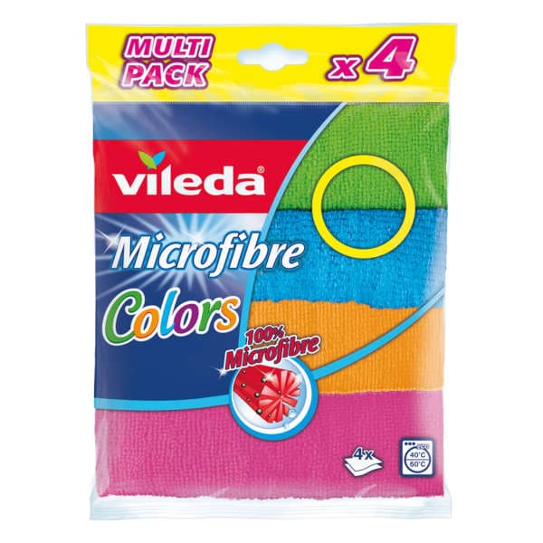 Vileda Microfibre Colors Apc 4 Pc