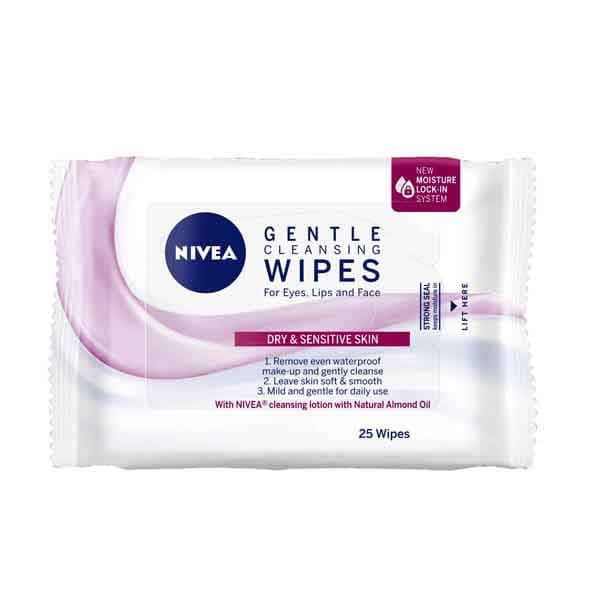 Nivea Dry And Sensitive Facial Cleansing Wipes 25
